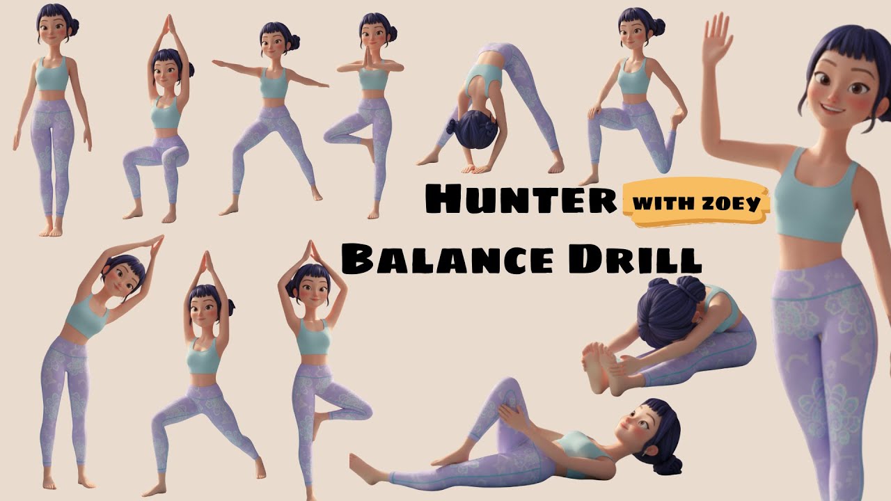 Zoey Hunter Balance Drill | Strong Legs, Steady Focus | K-pop Inspired Balance Yoga
