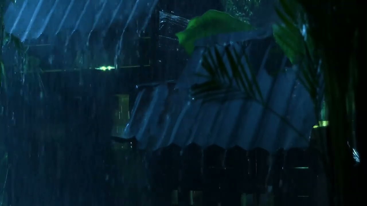 A Quiet Shelter Night with Rain on the Roof | Warm and Calm Ambience
