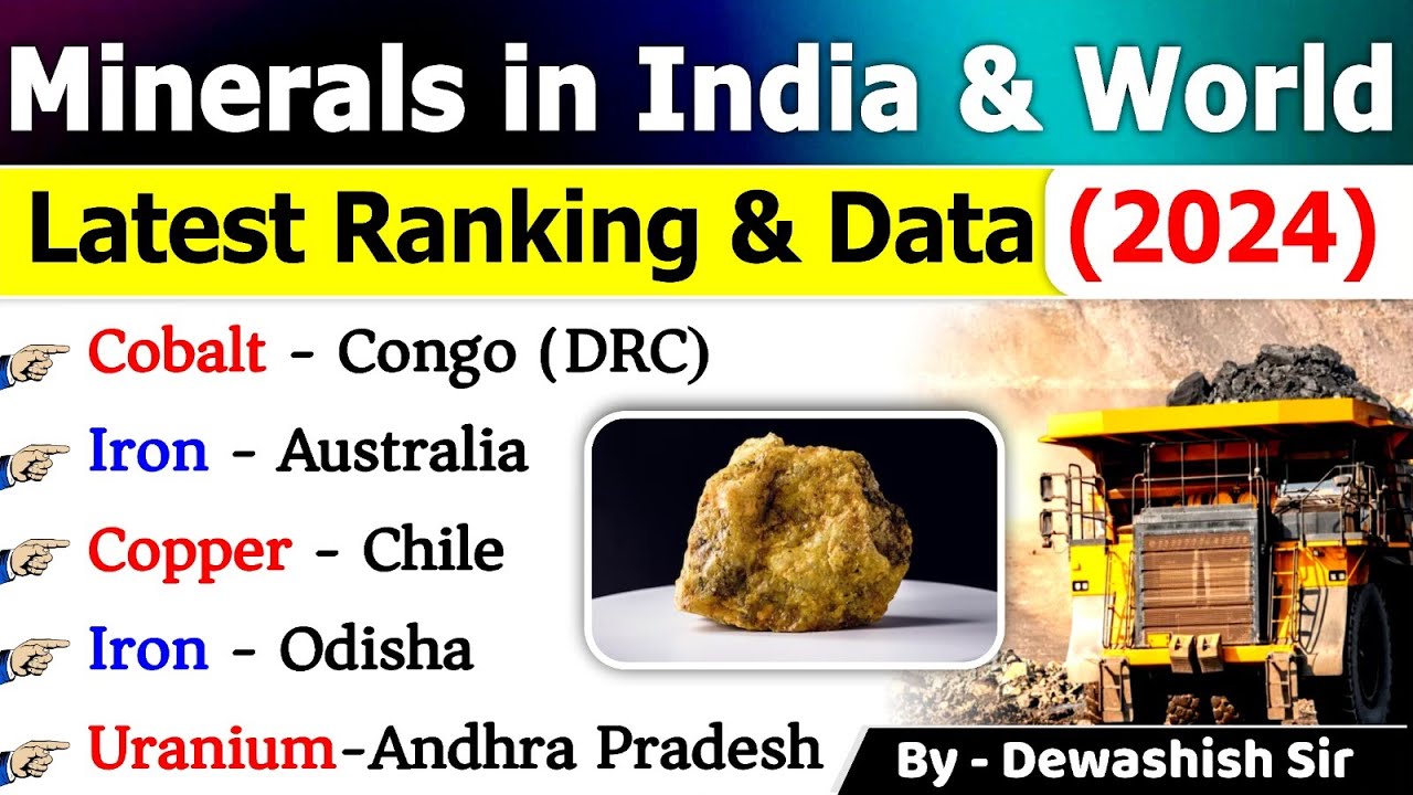 Top Minerals Producing States of India & World | Minerals of India & World | खनिज | Geography