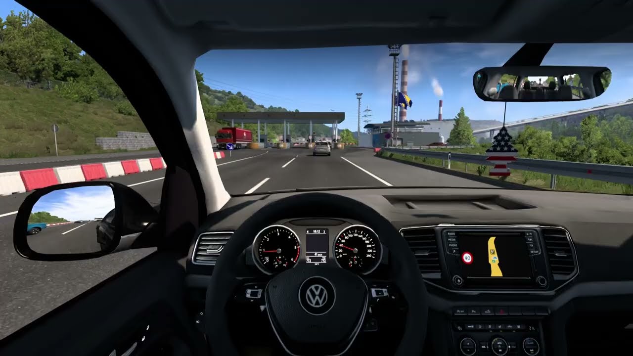 Volkswagen Amarok V6 Euro Truck Simulator2 Steering Wheel | Gameplay