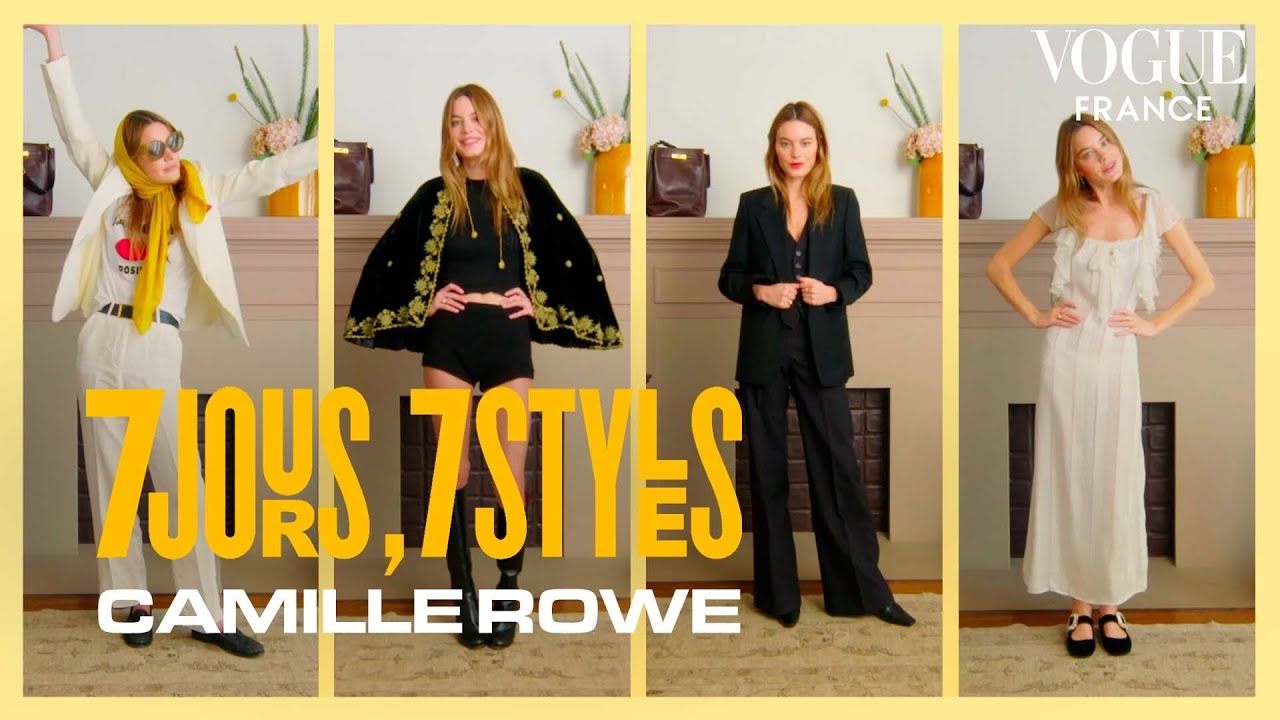 Comment Camille Rowe s'habille-t-elle chaque jour ? | 7 days, 7 looks | Vogue France