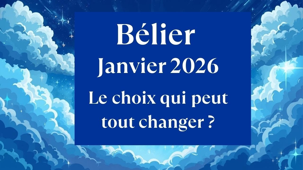 Bélier♈️Janvier 2026: le choix qui peut tout changer ?