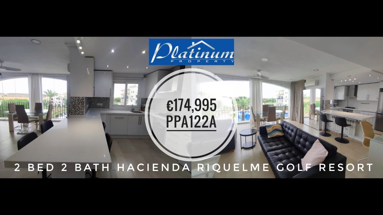 NOW €149,995 - Modern 2 Bed 2 Bath Apartment on Hacienda Riquelme Golf Resort.