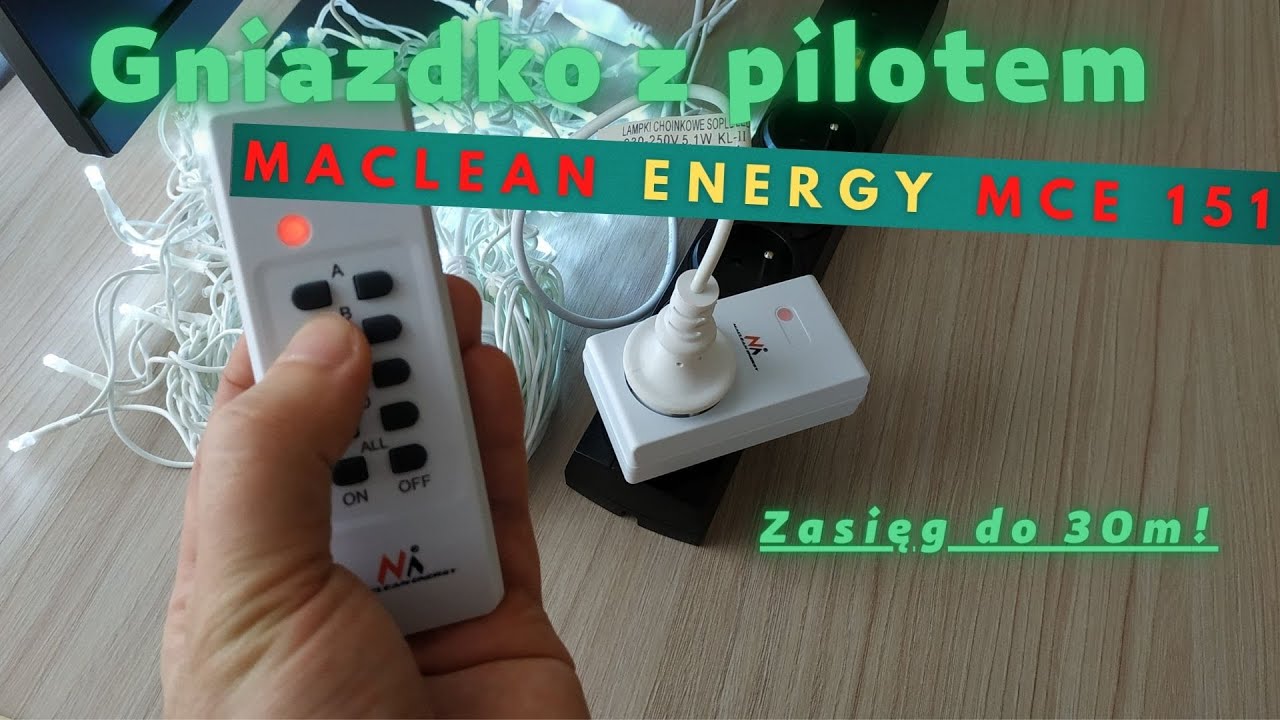 Gniazdko na pilota | Zdalnie sterowane gniazdko | Programowanie pilota gniazdko Maclean Energy
