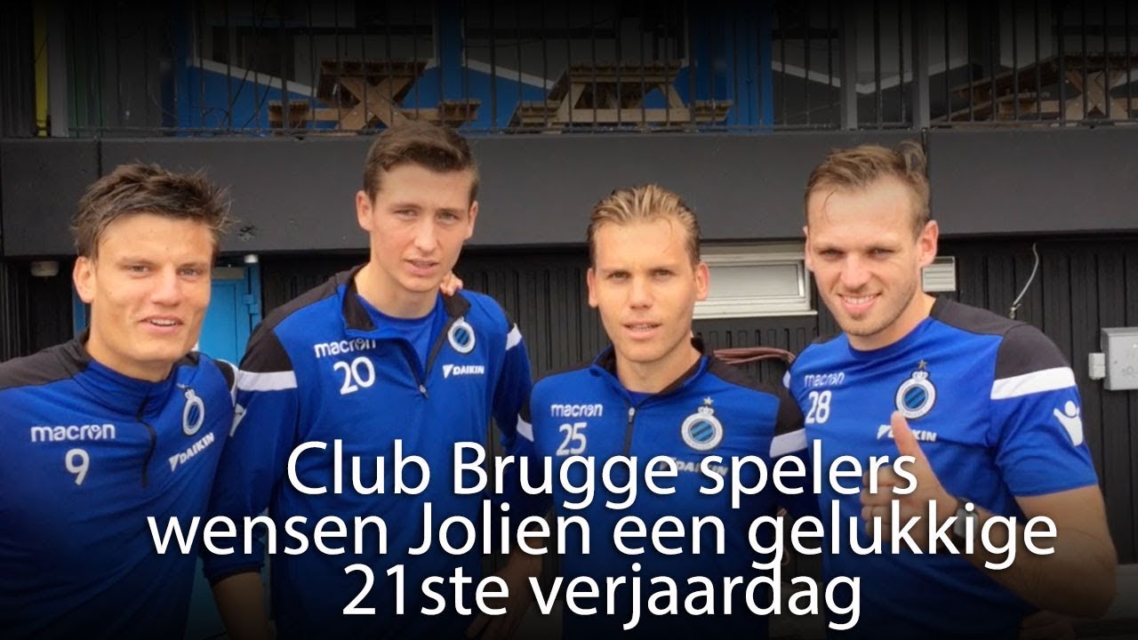 Club Brugge spelers wensen Jolien een gelukkige 21ste verjaardag