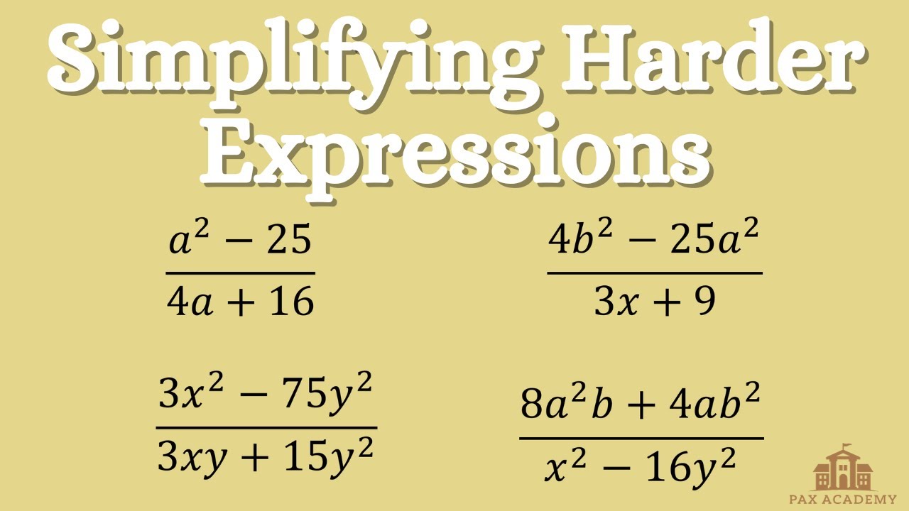 Simplifying Harder Expressions
