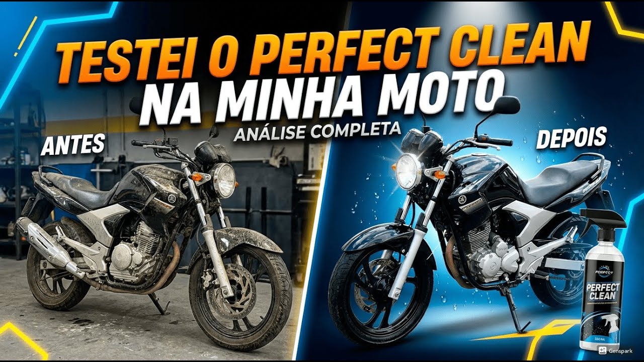 TESTEI O PERFECT CLEAN NA MINHA MOTO #motocicleta #obrasilemduasrodas #brasilsobreduasrodas