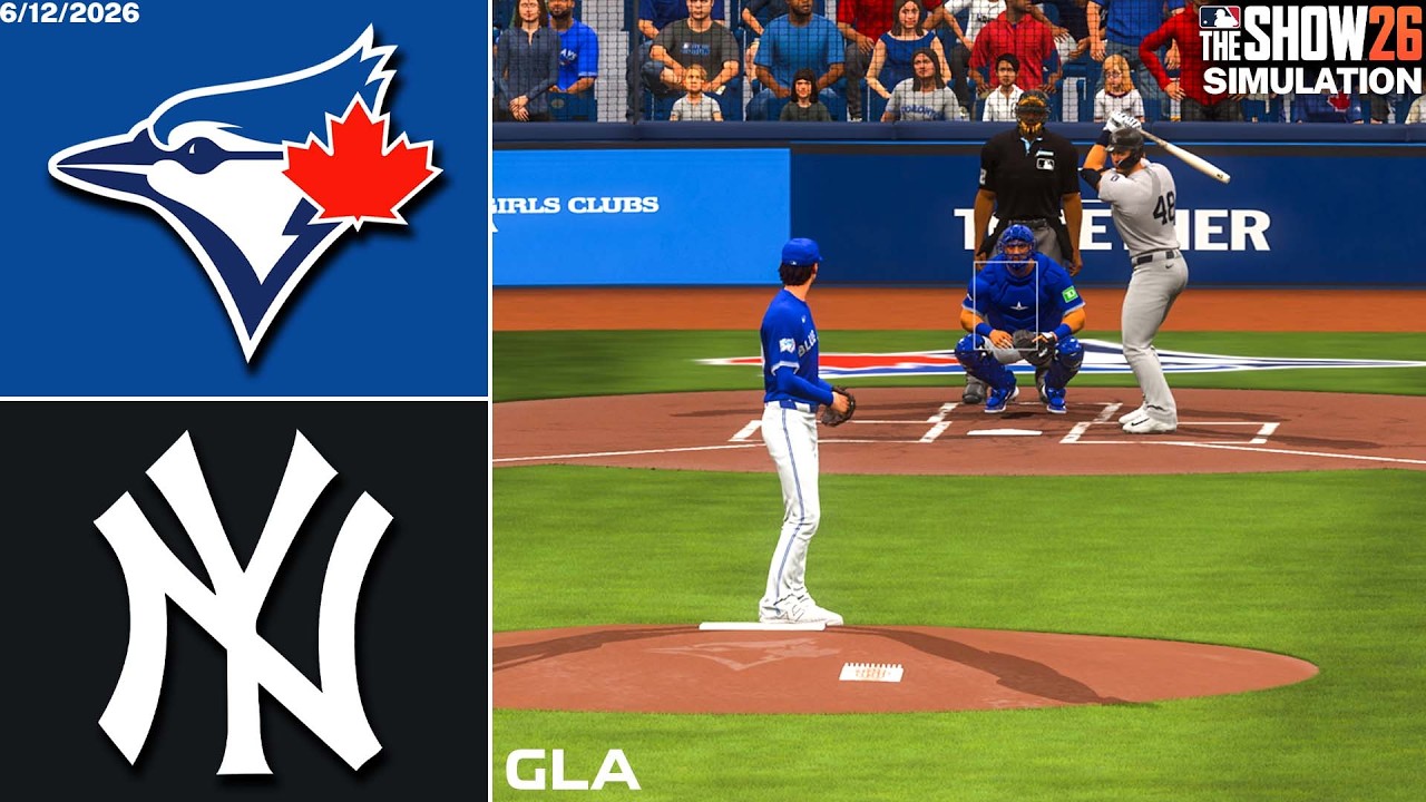 Yankees vs. Blue Jays Simulation | 6/12/26 | MLB The Show 26 PS5 Gameplay