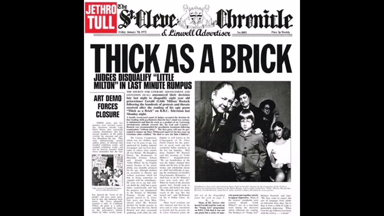 Jethro Tull   Thick as a Brick (Part 2) with Lyrics in Description