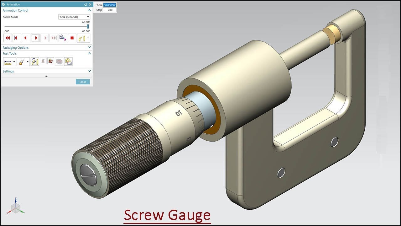 'Screw Gauge' with Modeling & Simulation (Volume-2) Siemens NX Tutorial