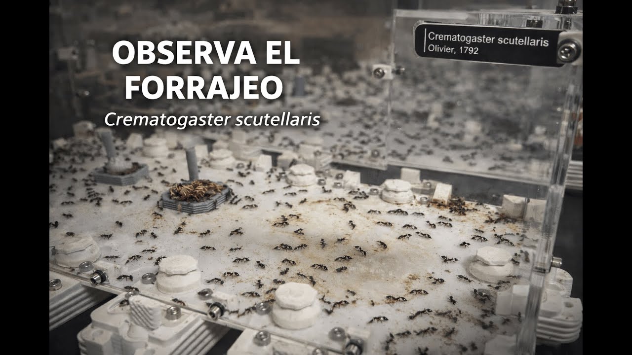 OBSERVA EL FORRAJEO | Crematogaster scutellaris EN DIRECTO 🐜