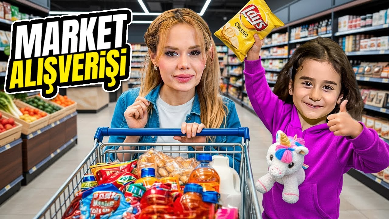 DEV MARKET ALIŞVERİŞİ ! BUZDOLABI DÜZENLİYORUZ !? | Gamze Karta Öykü Karta