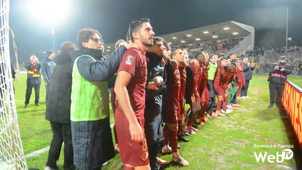 Ravenna FC da impazzire: rimonta al 103&rsquo; e primato in classifica. I festeggiamenti a fine partita