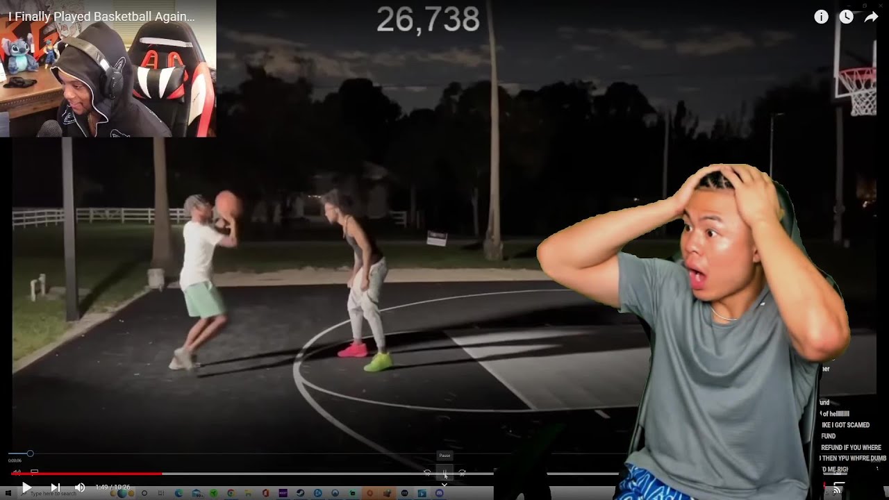 YOURRAGE IS ACTUALLY GOOD LOL!  Reacting To Yourrage First 1v1 Basketball EVER!