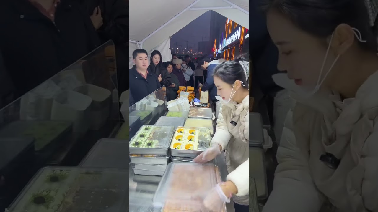 00後小姐姐創業擺攤賣提拉米蘇，每天排隊好多人🍰🤗20251127-3 #dessert #cake #food #fruit #chocolate #cheese #stall