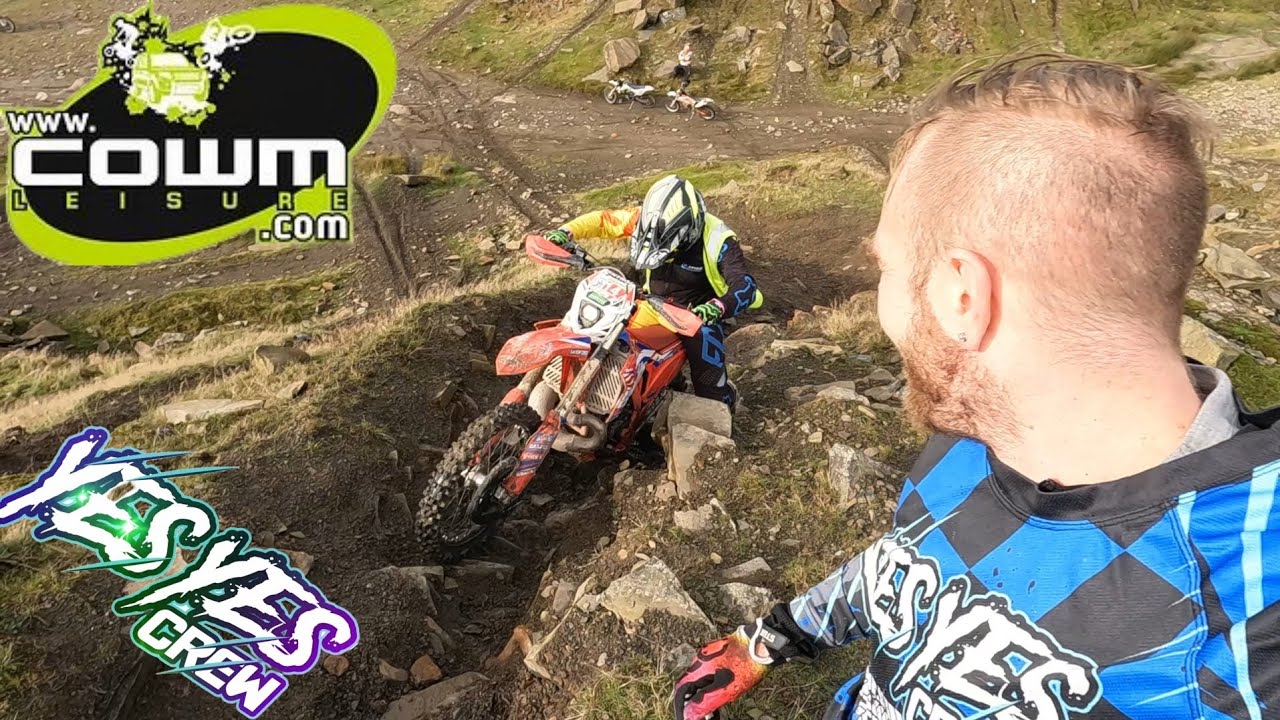 Next Level Enduro Hill Climbs at Cowm Quarry and the Yes Yes Crew.