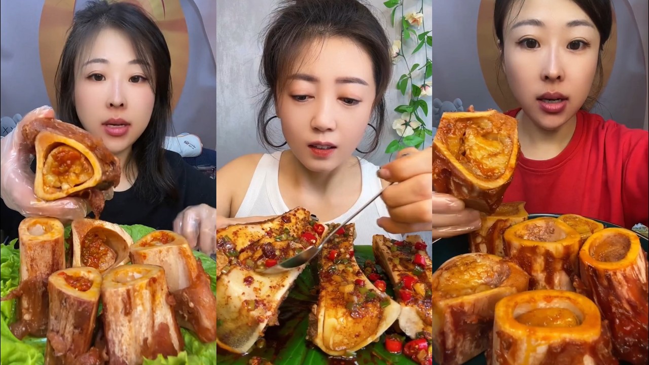 asmr super fatty spicy bone marrow mukbang - thánh ăn tủy xương siêu cay - mukbang eating show #789