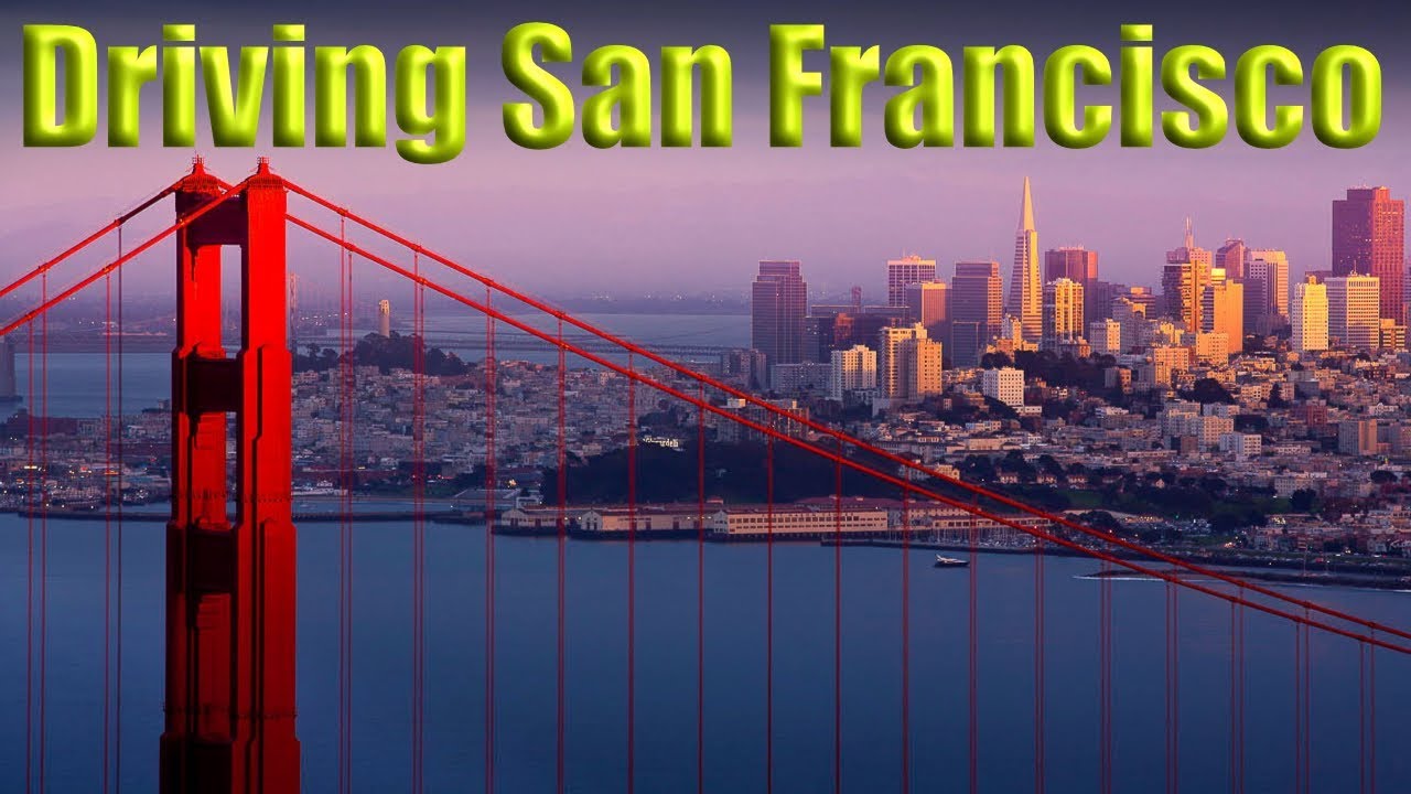 Driving San Francisco Road Trip Golden Gate - Pier 39 - Disney Museum -Lucasfilm