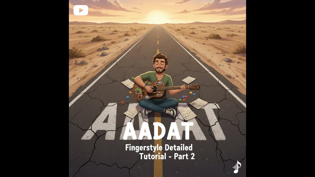 Aadat - Fingerstyle Guitar Tutorial - Part 2 | The Duffer Guitarist 