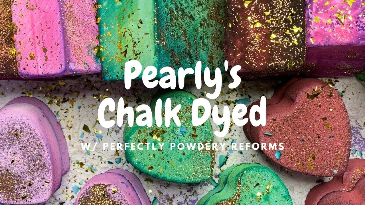 🤩@pearlyasmr 's Chalk 🤩|| Dyed & Reformed Chalk || Satisfying ASMR