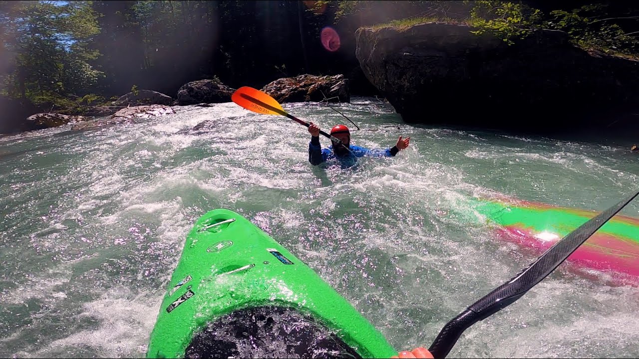 Traumwildwasser Griesenschlucht Loisach mit gebrochenem Paddel | Wildwasser III-IV | Pegel 120cm