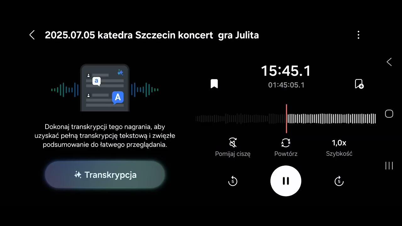 2025 07 05 koncert w Katedrze gra Julita (audio)