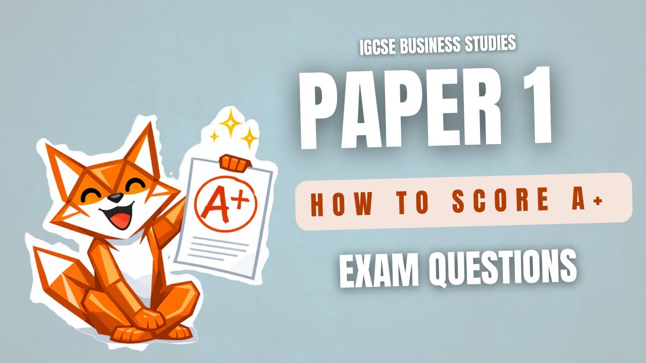 Экзамен IGCSE по бизнес-исследованиям, часть 1 | Решены вопросы 1 и 2 | Метод ответа для получени...