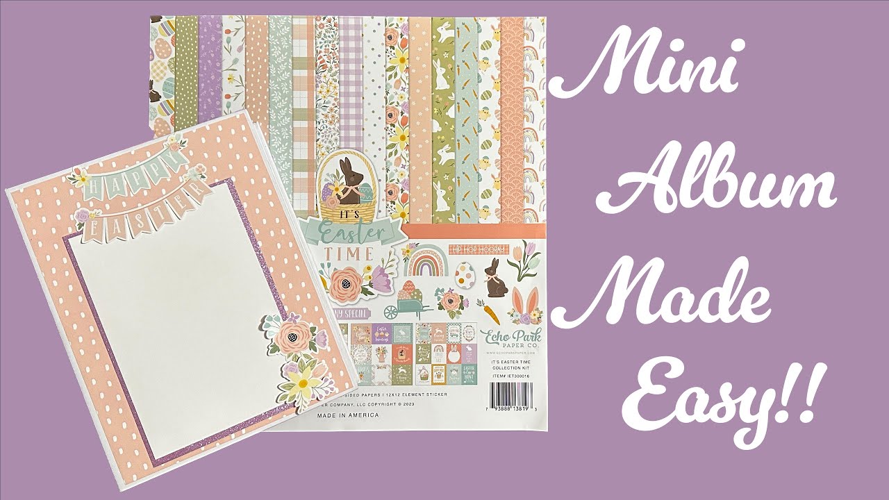 49 and Market Premade Album meets Echo Park Paper Pack.#49andmarket #echoparkpaper