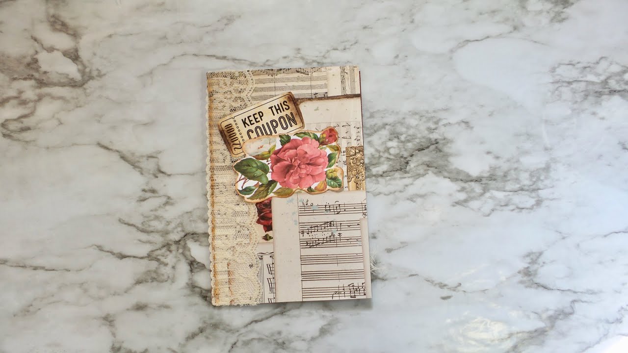 Folio tutorial using single sided paper | Junk Journal | mini album | ephemera holder