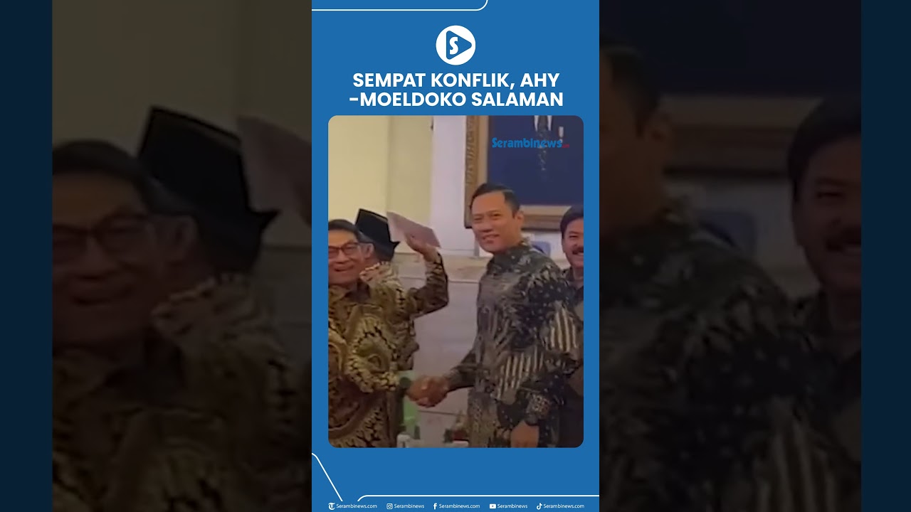 Pernah Konflik, AHY Moeldoko Kini Salaman, Para Menteri Pun Tertawa
