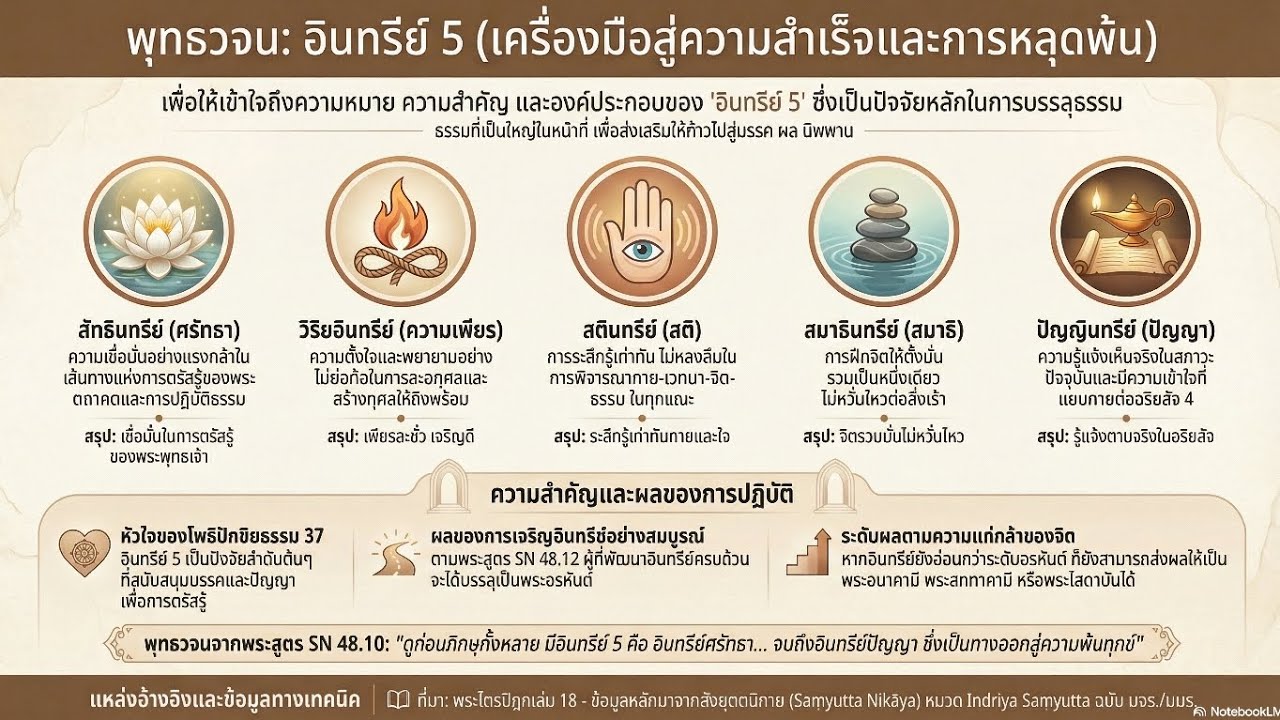 อินทรีย์5 #ธรรมะ #พุทธวจน #อินทรีย์ห้า #ฟังธรรม #ฟังธรรมะ #ธรรมะสอนใจ #ข้อคิดดีๆ #พระพุทธเจ้า #ฮีลใจ