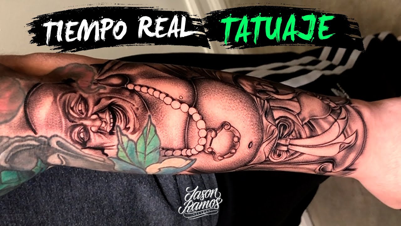 TATUANDO Buda REALISTA en Tiempo Real // Aguja de Linea 3rl // Black and Grey #Yo3rl