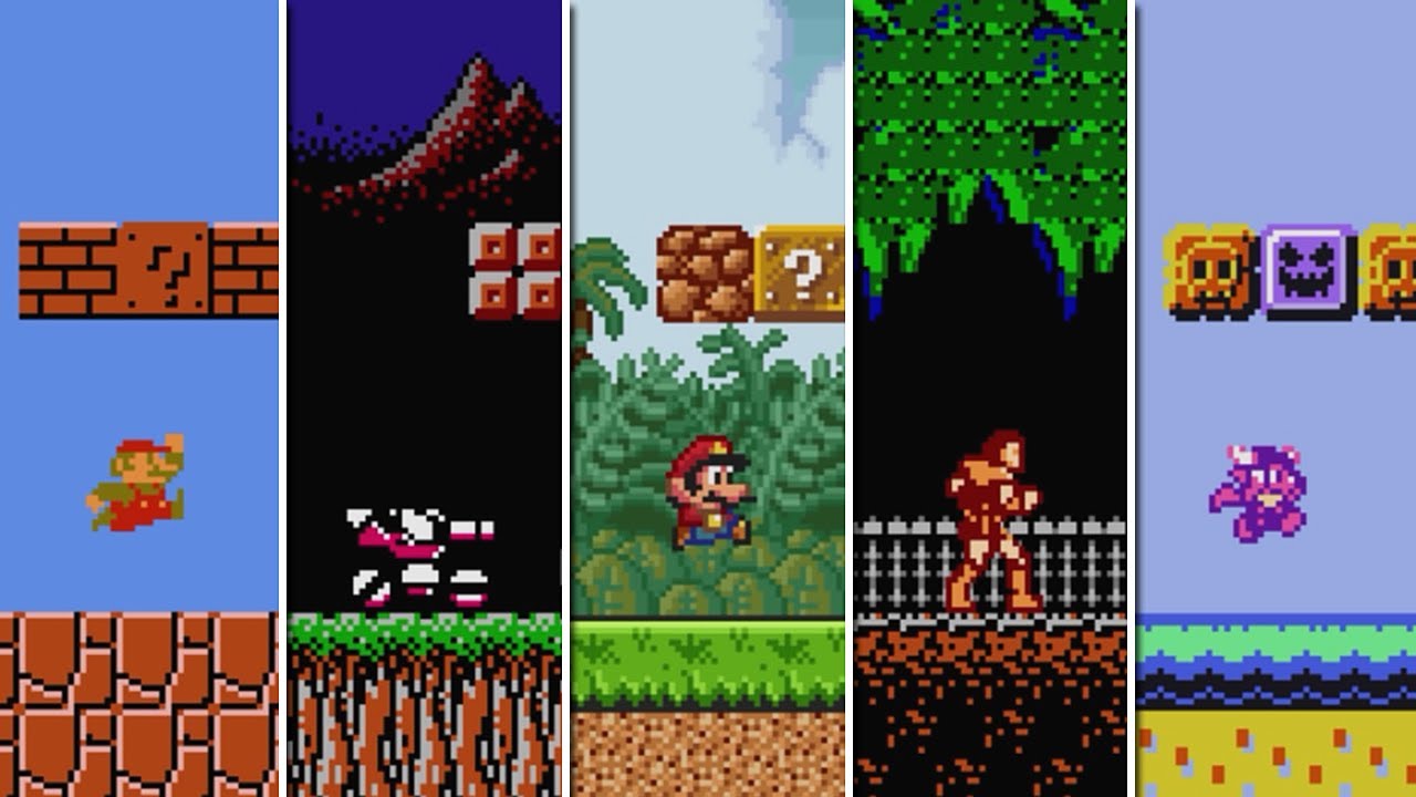 Super Mario Bros. Crossover - All Map Skins