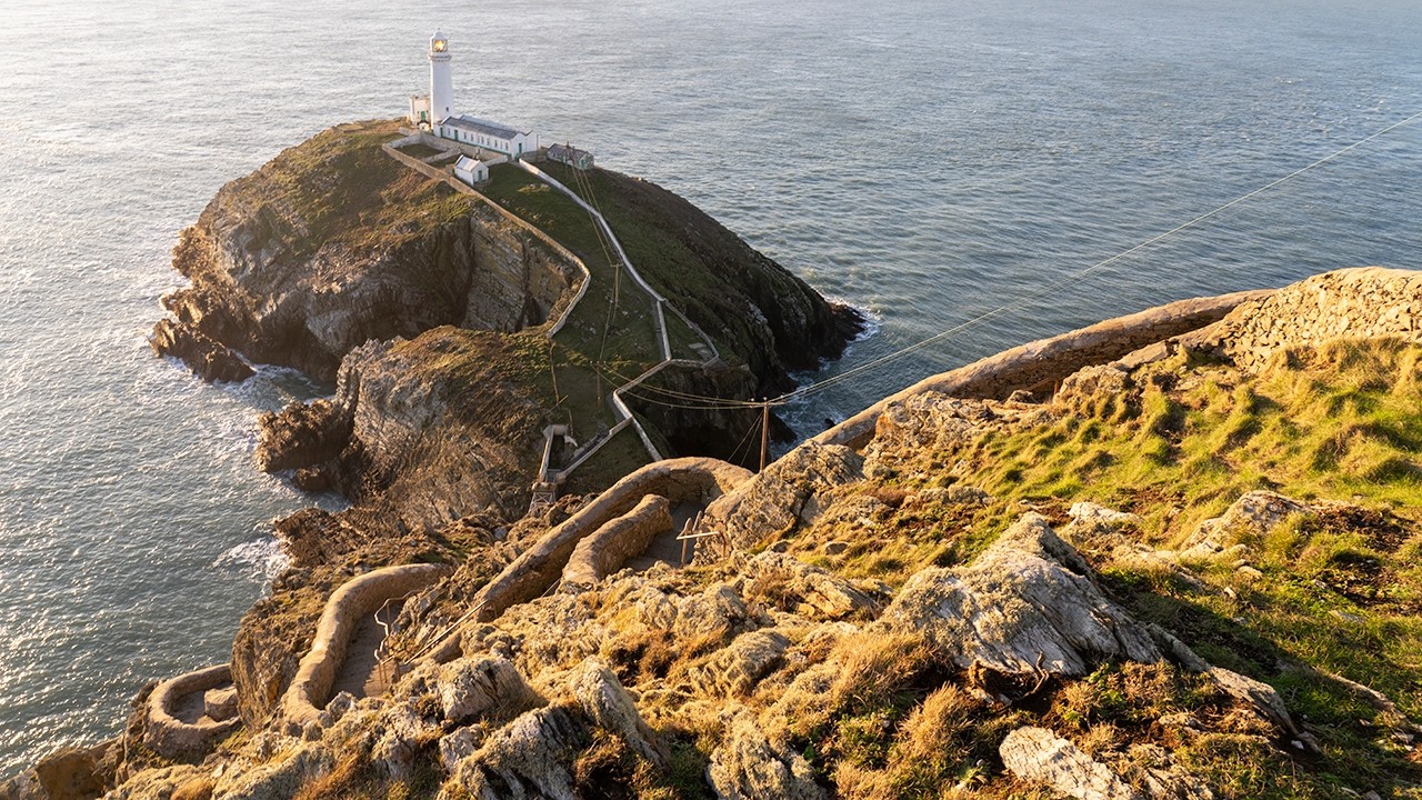 The Lighthouse And The Tripod. South Stack, Anglesey.