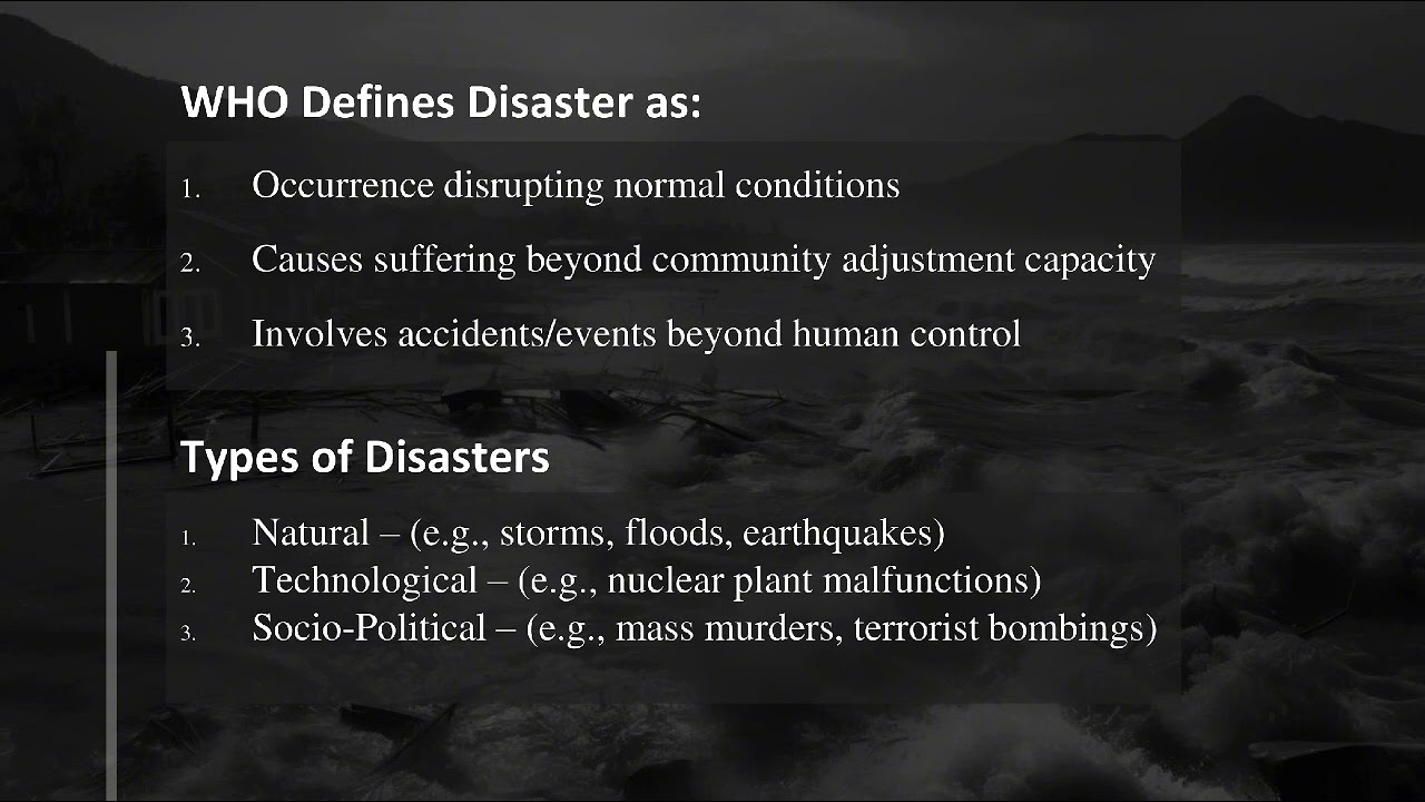 The Role of Social Workers in Disaster Response