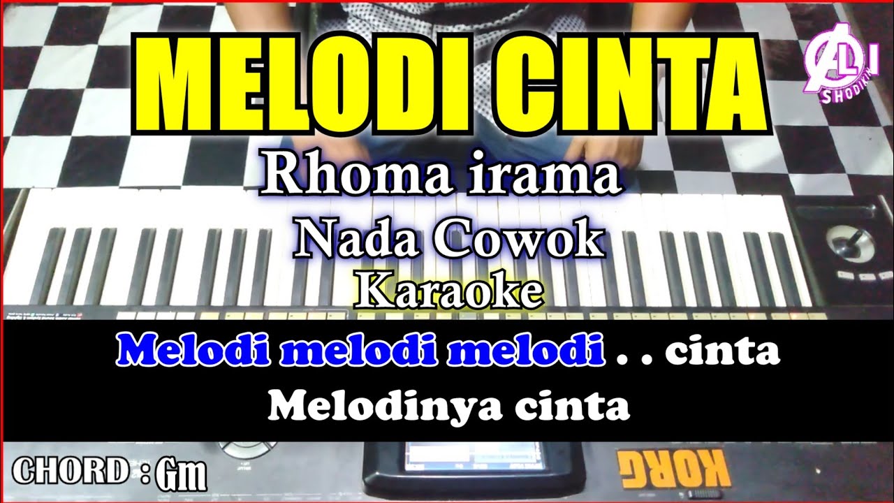 MELODI CINTA Karaoke Rhoma irama | Korg Pa3x (Chord&Lirik) Nada Pria