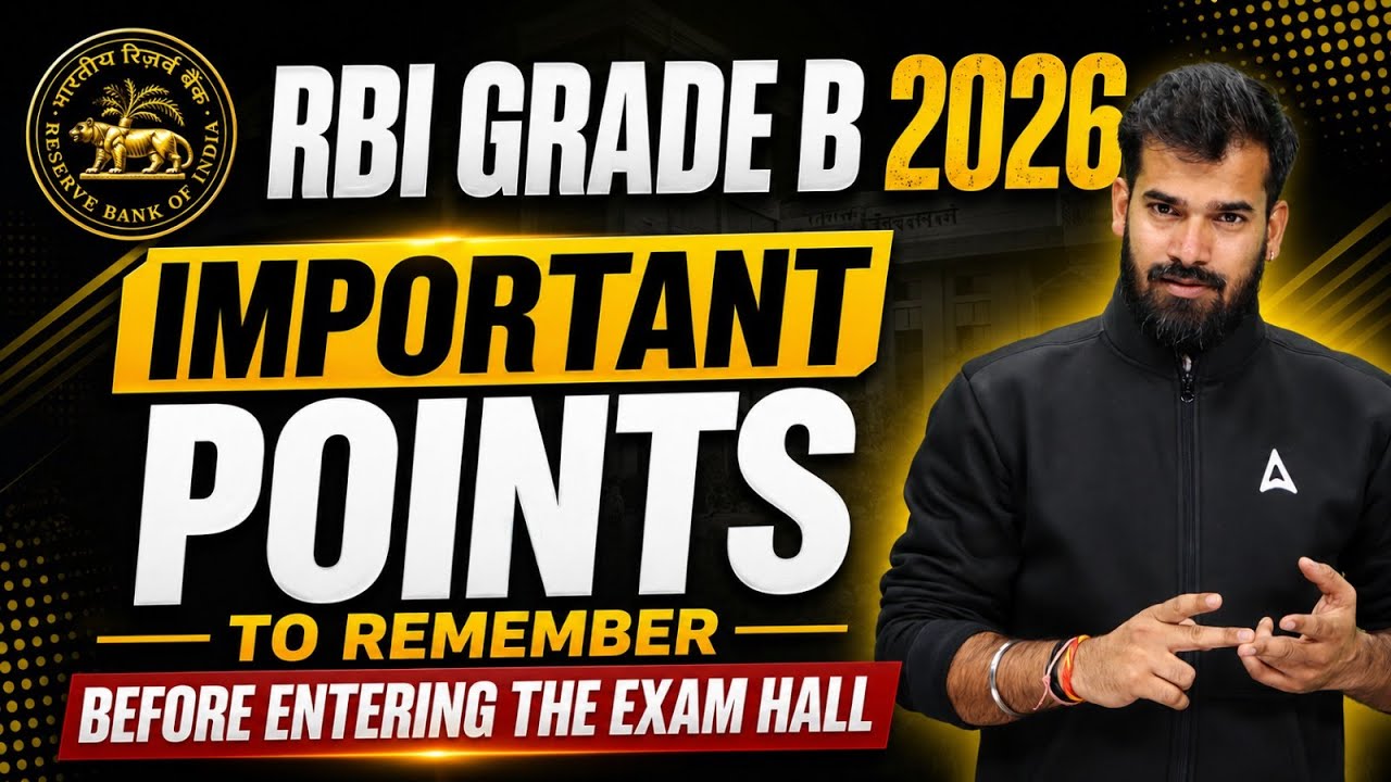 RBI Grade B 2026 | Don't Make These Mistakes in the Exam Hall! ❌
