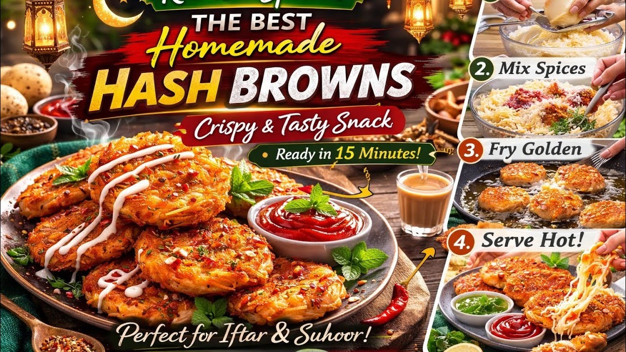The best homemade Hash Browns!Aftarii😋😋😋 Easy and crispy! Family dinner in 10 minutes! C&N