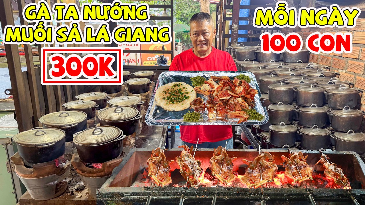 Quẹo Hẻm Trải Nghiệm G&agrave; Nướng L&ograve; Than Ăn Với Cơm Ch&aacute;y Nồi Gang Chấm Muối Sả Si&ecirc;u H&uacute;t Kh&aacute;ch Ở G&ograve; Vấp