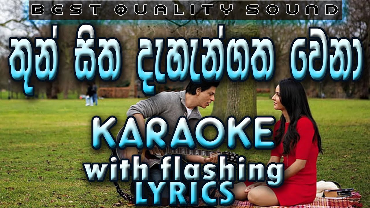 Thun Sitha Dehen Gatha Wena Karaoke with Lyrics (Without Voice)