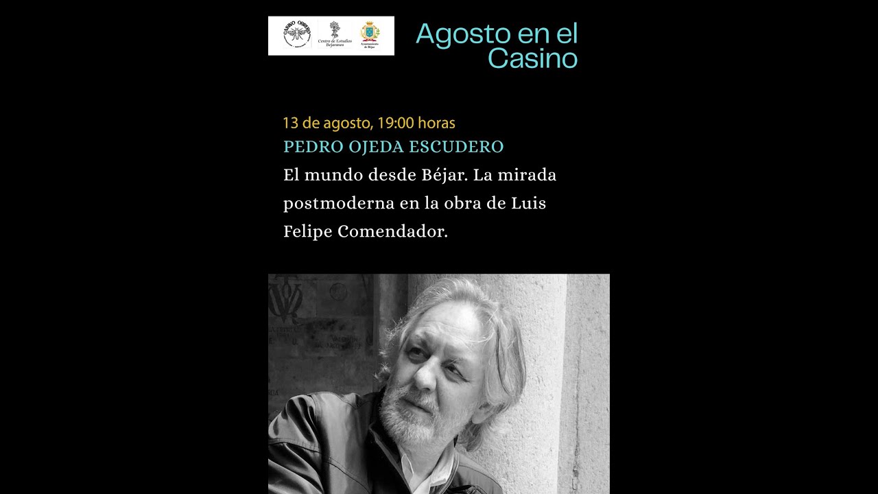 Conferencia de Pedro Ojeda Escudero sobre la poesía de Luis Felipe Comendador 1