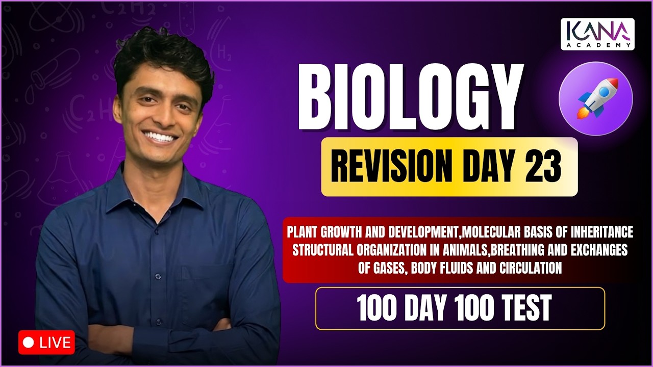 NEET 100 Day 100 Test Revision Class Day 23 - Biology 360 / 360 #plantgrowthanddevelopment