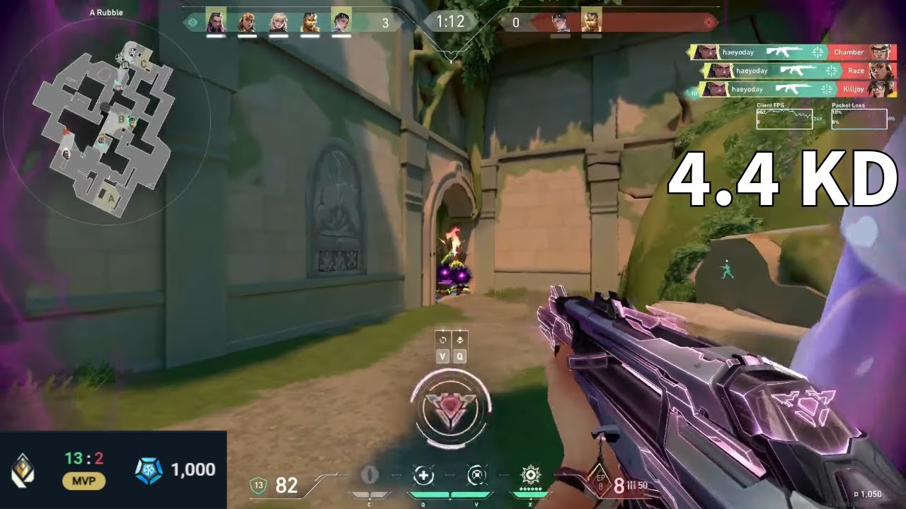 4.4 KD + 1000 TRACKER score IN RADIANT  (VALORANT VOD)