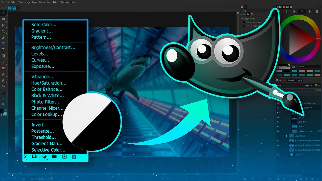 Replicating Adjustment Layer In GIMP