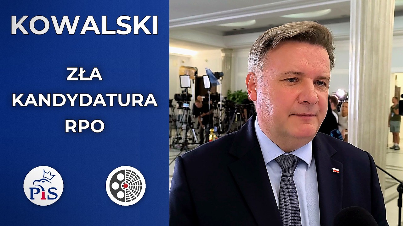 Michał Kowalski krytykuje wyb&oacute;r Rzecznika Praw Obywatelskich