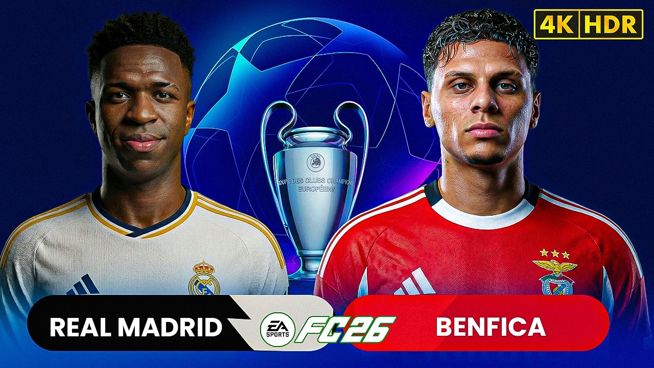 Real Madrid vs Benfica | Champions League 25/26 Playoff 2nd Leg Anth James V5 Realistic Mod [4K]
