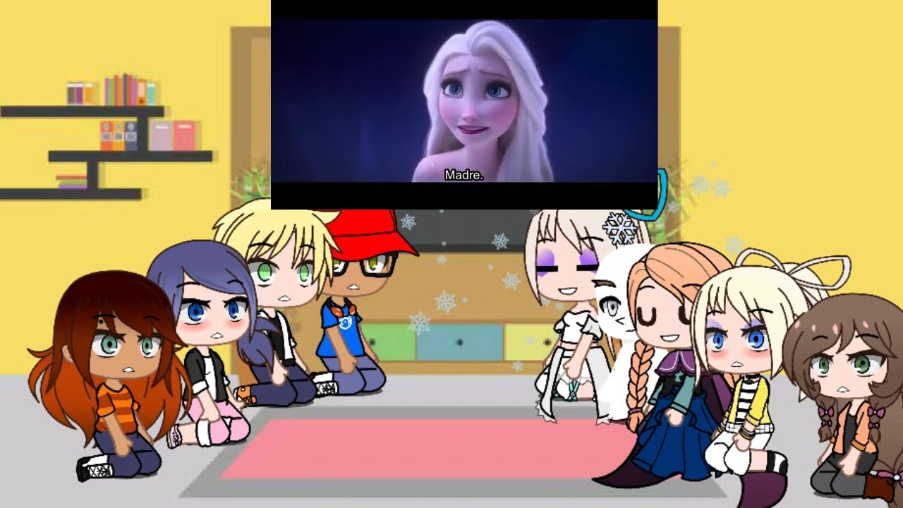 miracolous y frozen reaccionando sus tik toks |gacha club| |ghazal games|
