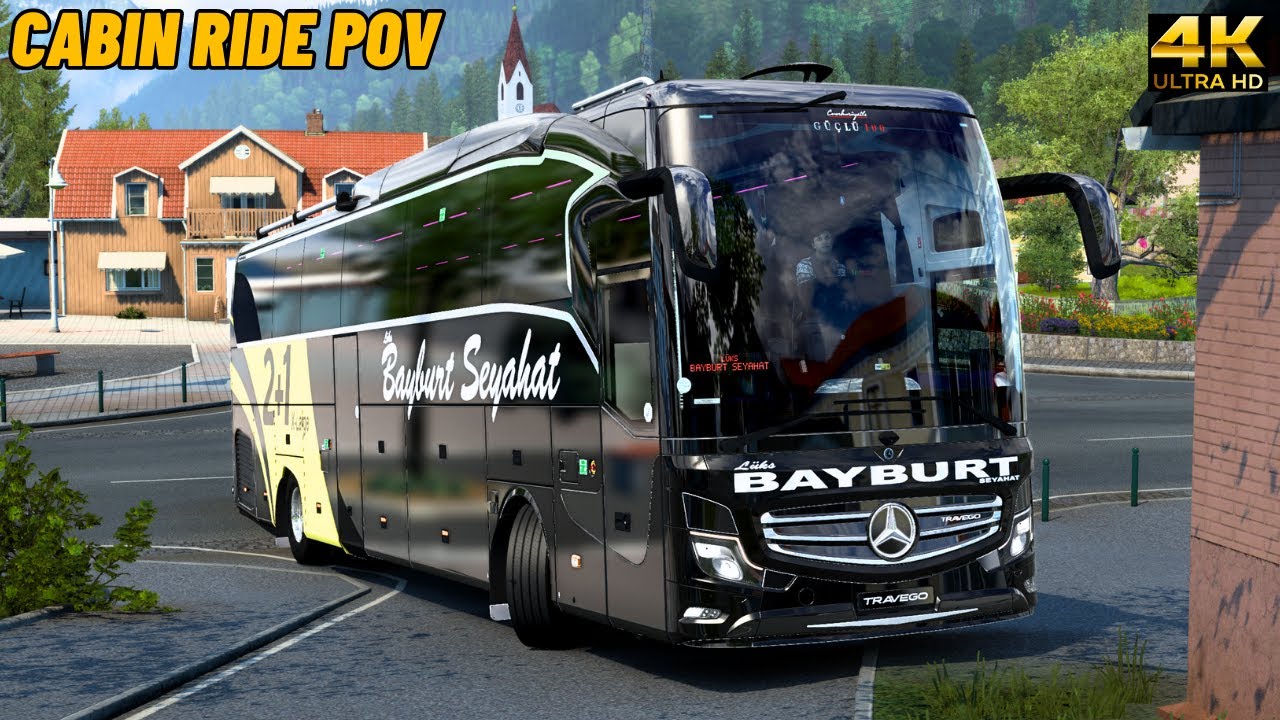 ETS2 1.47 Bus Mods | CABIN Ride POV in a Mercedes Benz Travego 16 SHD 2023