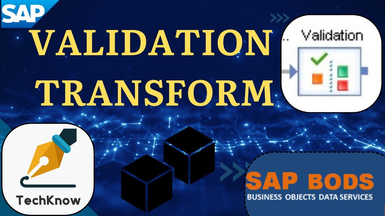 Validation Transform | SAP BODS | Data Services | SAP BODS Transforms | Data Validation