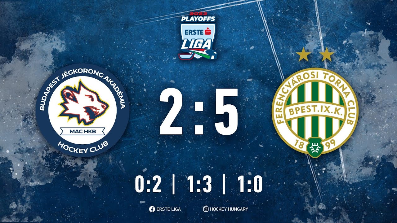 Gólösszefoglaló EL 215 - Budapest Jégkorong Akadémia HC - FTC-Telekom 2-5 20230304